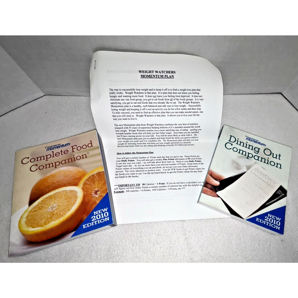 Weight Watchers Momentum Program 2010 and Misc Information As In Photos